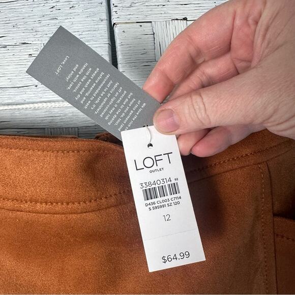 Ann Taylor loft so suede skirt with pockets, western coastal cowgirl Aztec - Picture 4 of 8